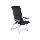 Crespo Chair Cover 55 Air-Deluxe 128×53 cm – Reversible 3D Padded Seat Cover (Black / Grey)